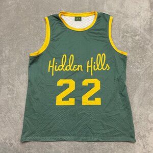 Hidden Hills Basketball Jersey Men’s Large Green Yellow #22 Sports Athletic